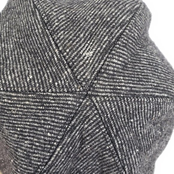 Eugenia Kim Newsboy Cap Tweed Texture Ear Flaps Grey Black main image 9